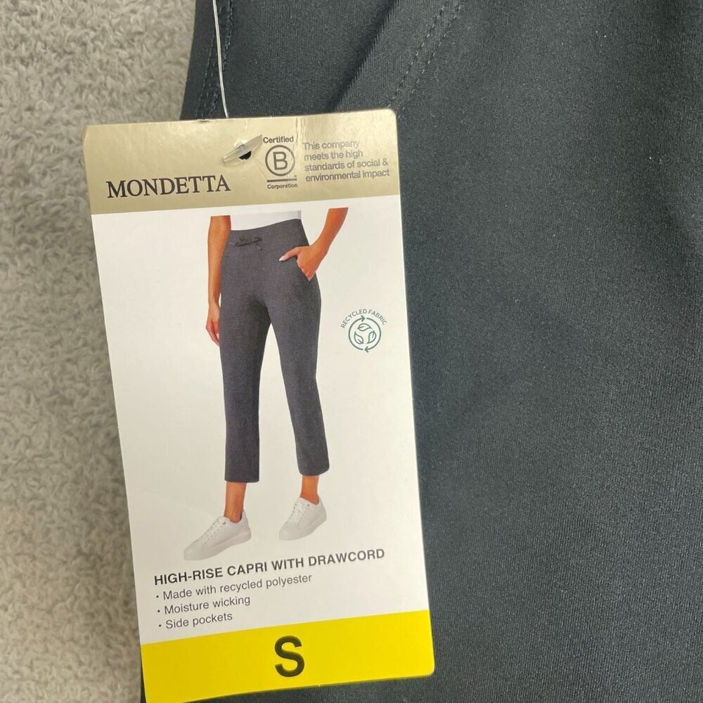 NEW Mondetta Women's S High-Rise Capri Pants Black 25" Inseam - Picture 8 of 10